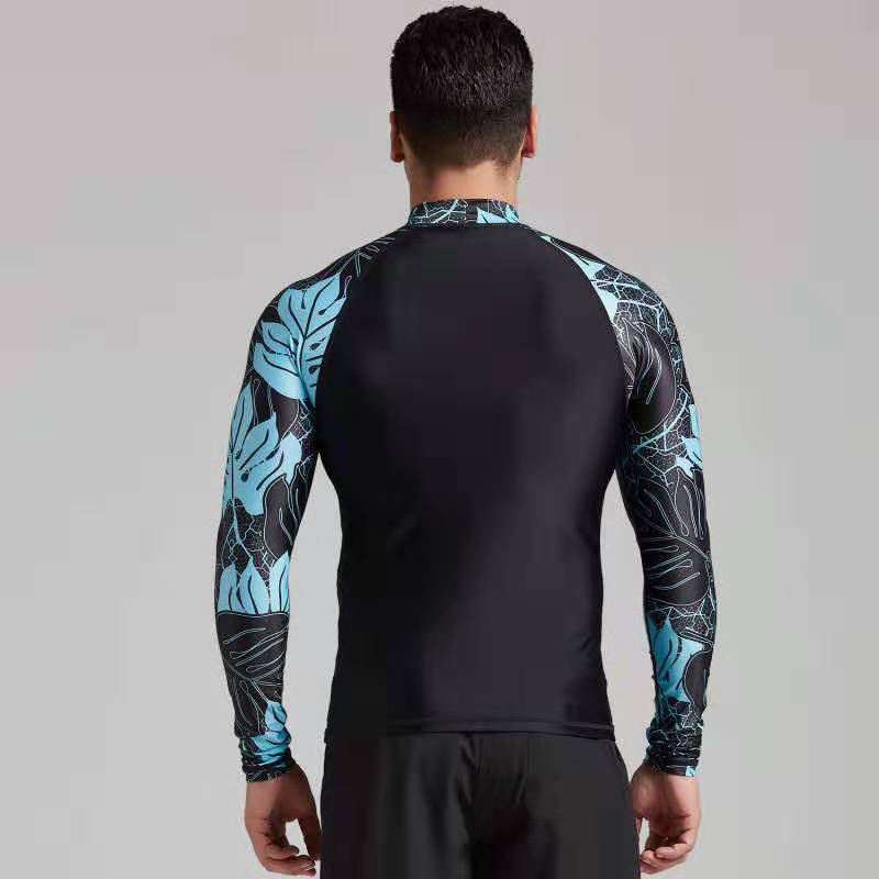 Sbart uv beskyttelse rashguard mænd langærmet badedragt herre svømme udslæt vagt hurtig tør surf kørsel t shirt til svømmetøj