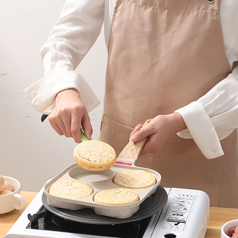 Padella per uova multifunzionale da 1 pezzo con coperchio - Adatta per pancake all'uovo compatibile con fornello a gas e piano cottura a induzione