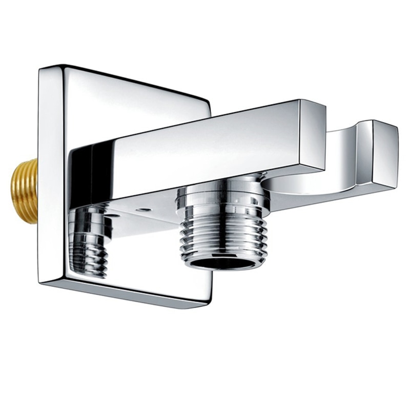 FOHEEL Messing Handdouche Houder Beugel Wandmontage Badkamer Douche Bracket & Slang Connector Water Inlaat Hoekstopkraan