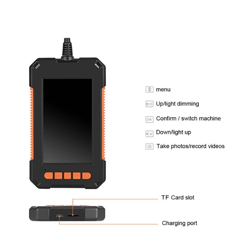 2/5/10 Meter 4.3 Inch 1080P Waterdichte Endoscoop Camera Handheld Lcd Endoscoop