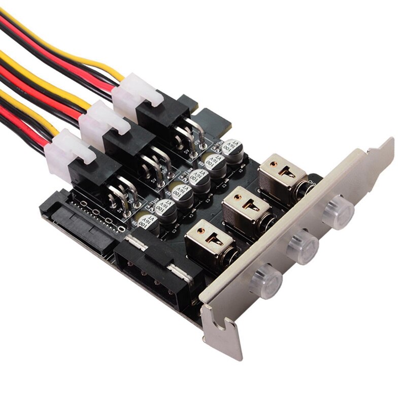 HDD Power Control Switch Hard Drive Switcher 15-Pin SATA Selector for PC Desktop