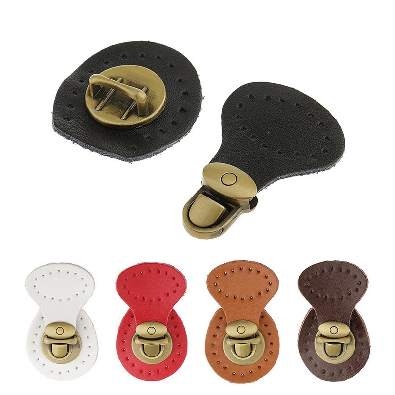 Fermeture de serrure de sac en cuir fait à la main, fermeture à bouton magnétique, boucles à pression pour bricolage sac à main bandoulière, fermoir de remplacement
