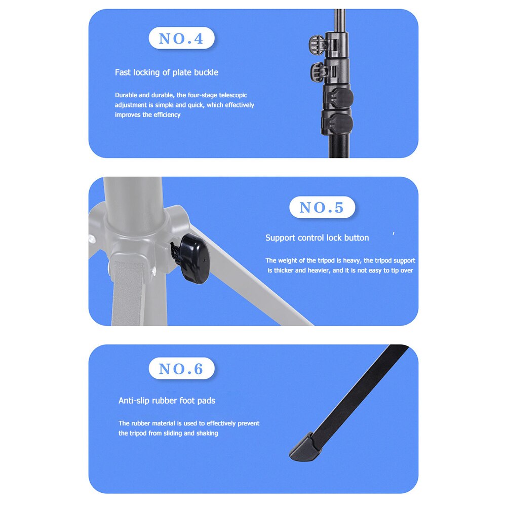Adjustable Telescopic Tripod Carrying Handheld Camera 4-section Trigger Extendable Elements for Camera Tablet