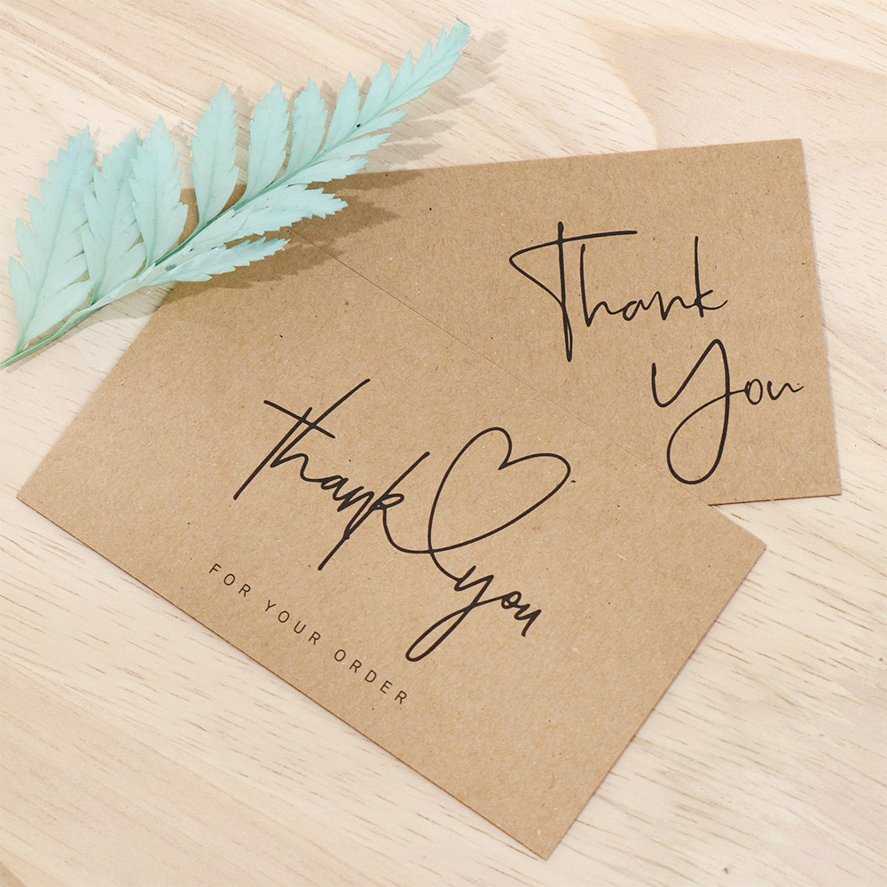 Cartes postales en papier kraft GT "Merci pour votre commande", cartes de voeux, attro, au détail en ligne, appréciation express, 30 pièces