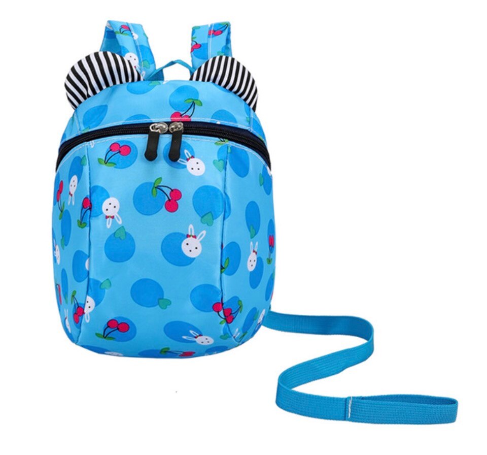 Bébé sécurité harnais laisses sac à dos enfant en bas âge marche sécurité Anti-perte sangle sac réglable mignon dessin animé enfants cartable: Bleu