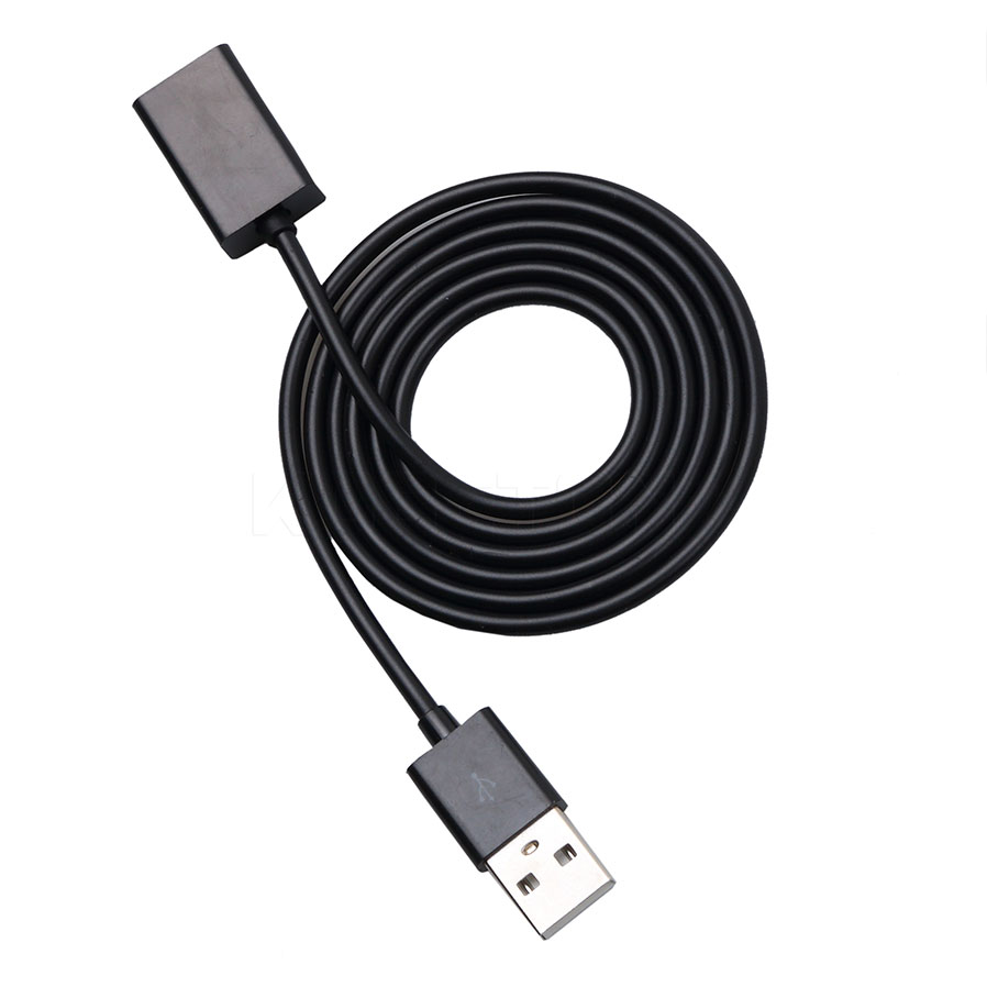 100cm usb 2.0 a han til hun forlænger datakabel 0.5m usb forlænger kabel forlænger opladning ekstra kabel til pc laptop tablet: Sort / 0.5m
