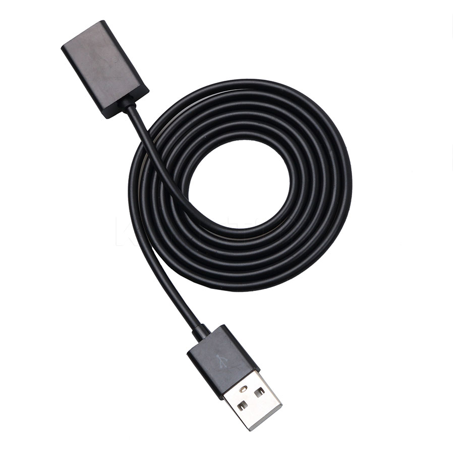100Cm Usb 2.0 A Man-vrouw Extension Data Cable 0.5M Usb Verlengkabel Extender Lading Extra Kabel voor Pc Laptop Tablet: Black / 1m