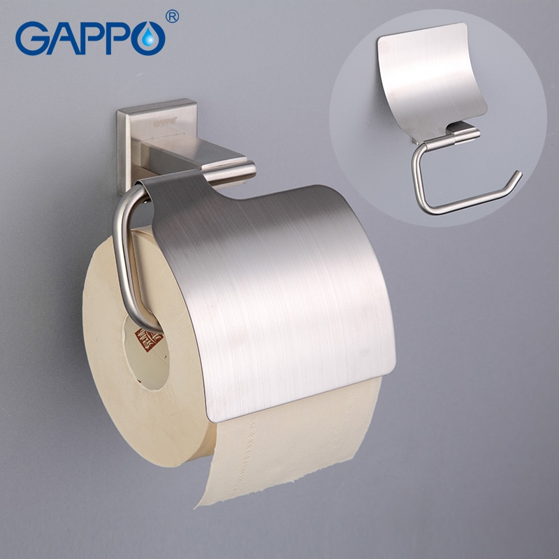 GAPPO Papier Houders Cover roll Toiletpapier houders Rvs Roll Papier Hanger met Cover Badkamer Accessoires Wall Mount