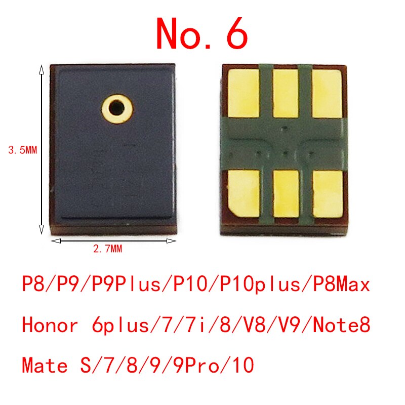 Micrófono receptor de altavoz para HUAWEI, P40 Pro, P30, P20, P10, P9, Honor 8, 9, 10, 20, 30, V10, V20, V30, Mate, Nova Lite, Enjoy Play, 10 Uds.: 10pcs No.6 Type