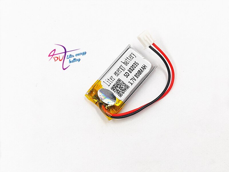 JST XH 2.54mm 802035 3.7V 800MAH Lithium Polymer LiPo Oplaadbare Batterij Voor Mp3 hoofdtelefoon PAD DVD bluetooth camera