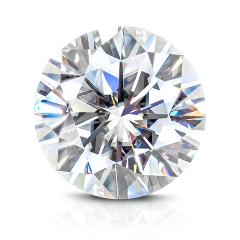 Inclusief Certificering Test Positieve Ef Kleur 5.5Mm 0.6ct Vvs Ronde Briljant Uitstekende Cut Moissanite & Mozanit