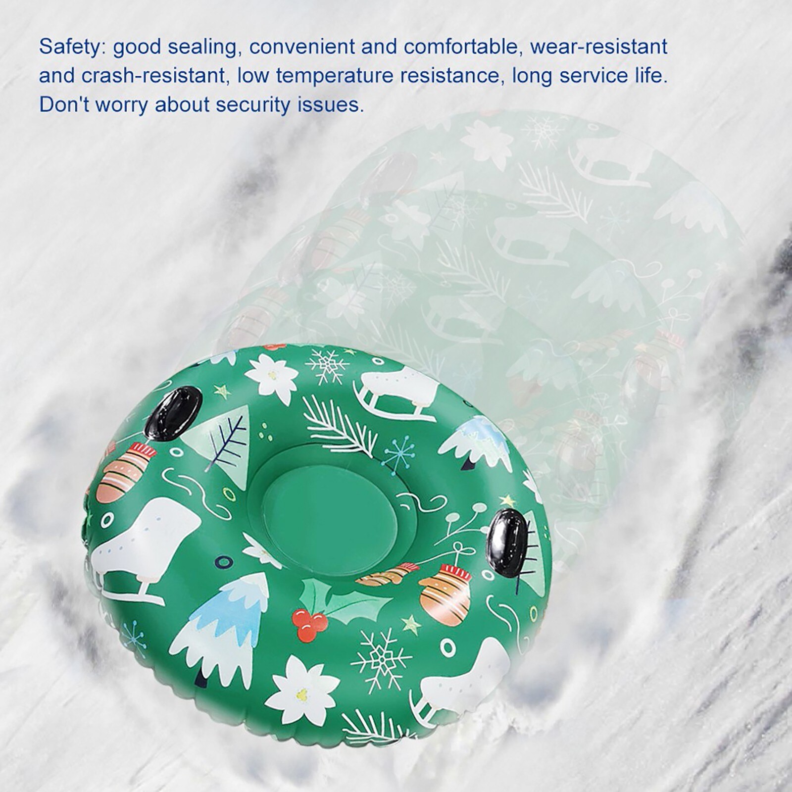 Schnee Rohr Für Winter Aufblasbare Schwebte Skifahren Ring Mit Griff Pvc Schnee Schlitten Reifen Rohr Kind Ski Pad draussen Sport zubehör