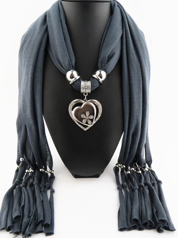 Kvinnor halsdukar halsband smycken hjärta ädelsten halsband hänge halsduk dam tofs halsdukar kvinnliga sjalar foulard femme: 6
