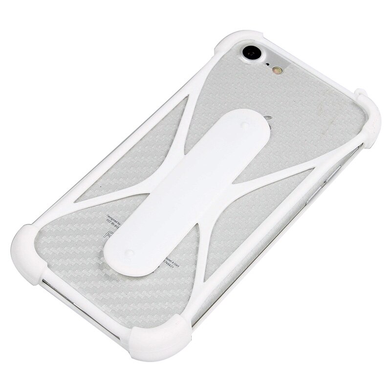 Voor Unimax UMX U683CL 5 inch Case Cover Siliconen Universele Case Voor Unimax UMX U683CL Telefoon Case Zachte Elastische Cover: WHITE