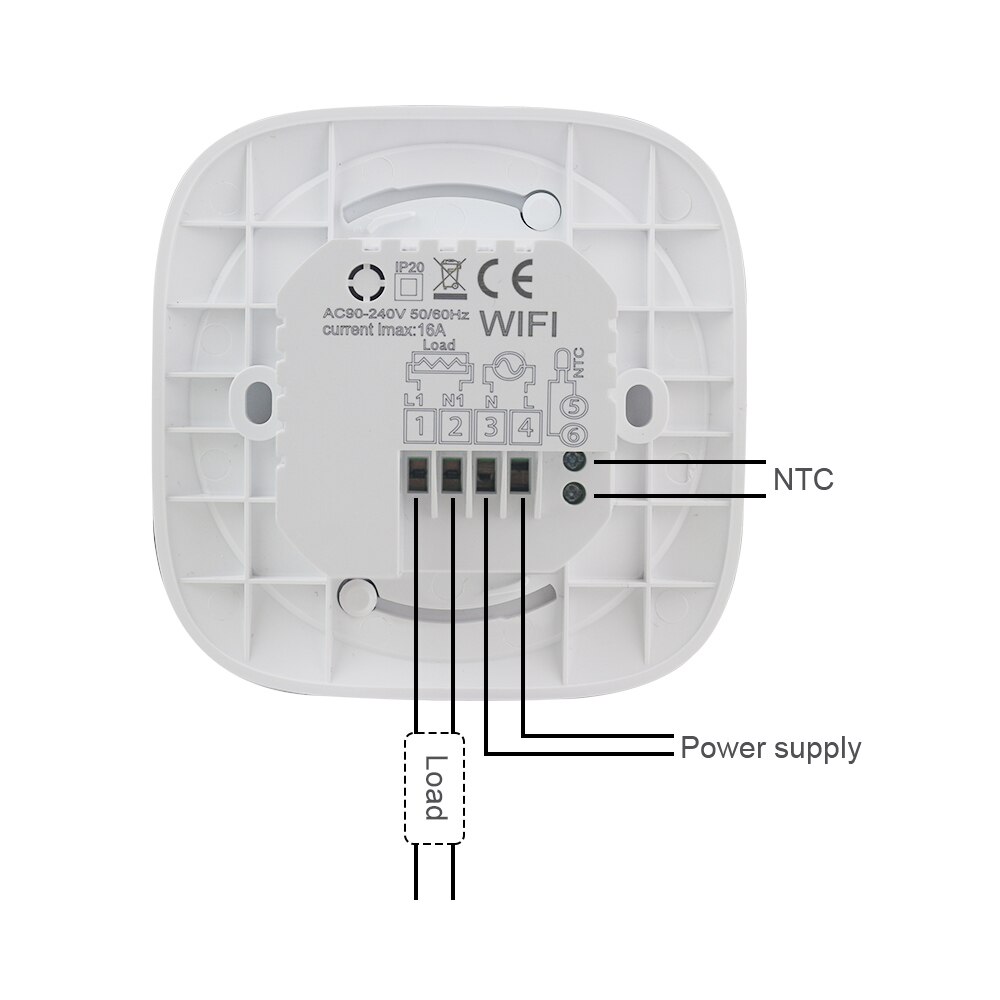 90-240 vac 16a wifi termostat elektrisk gulvvarme termostat fjernbetjening smart kontrol arbejde med google home alexa