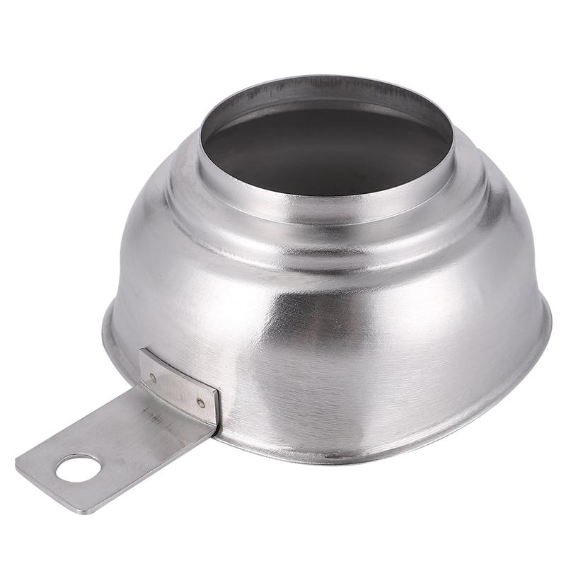 Funil largo quadrado de aço inoxidável do engarrafamento do óleo do grande diâmetro do funil da boca com punho gadget da cozinha para o restaurante da cozinha