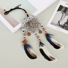 Auto Achteruitkijkspiegel Ornament Auto Decoratie Accessoires Auto Hanger Handgemaakte Dream Catcher Veer Opknoping
