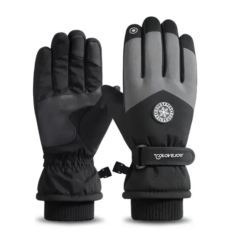 Gants de Ski gants d'hiver pour femmes hommes mitaines de Snowboard gants pour écran tactile motoneige moteur gant de neige thermique imperméable: WHITE