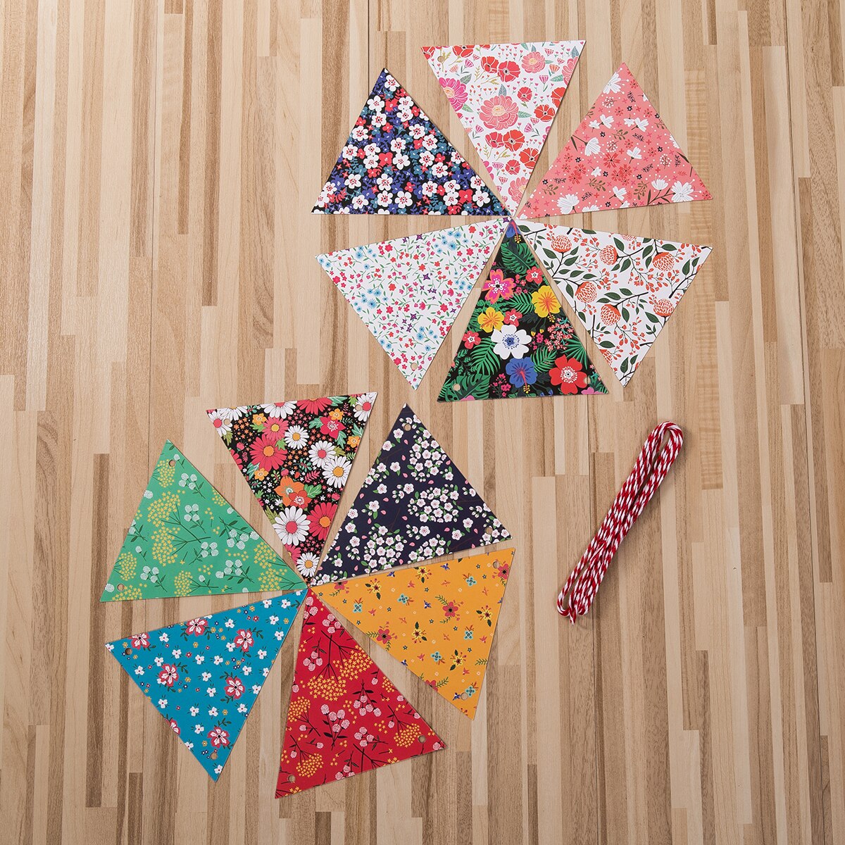 12 flags Birthday Bunting Garland Banners Decorations Party Supplies Happy Birthday Banner Plastic Party Decoration Supplies