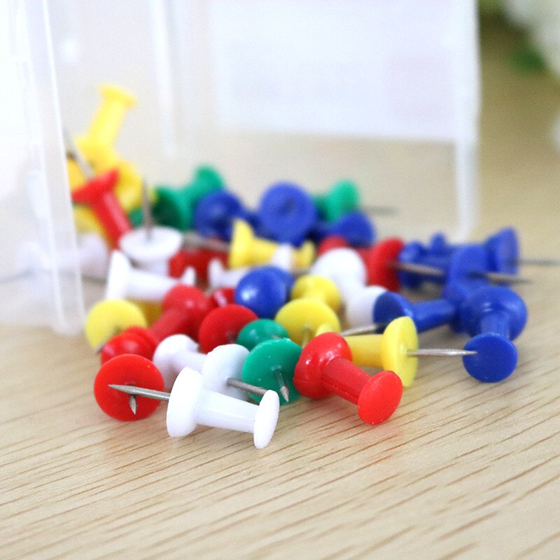 35 Pcs/pack Deli couleur punaises métal pouce punaises carte dessin punaises artisanat bureau accessoires fournitures scolaires papeterie