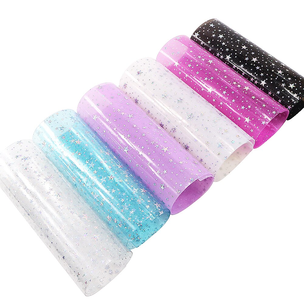 20*33cm sterren zeester transparant imitatie synthetisch leer voor strikken tassen portemonnee telefoonhoesje plakboek diy ,1 yc 3746