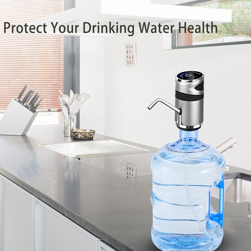 Mini Water Dispenser Small Desktop Home Electric Portable Pump Gallon Drinking Switch Silent Charging Touch