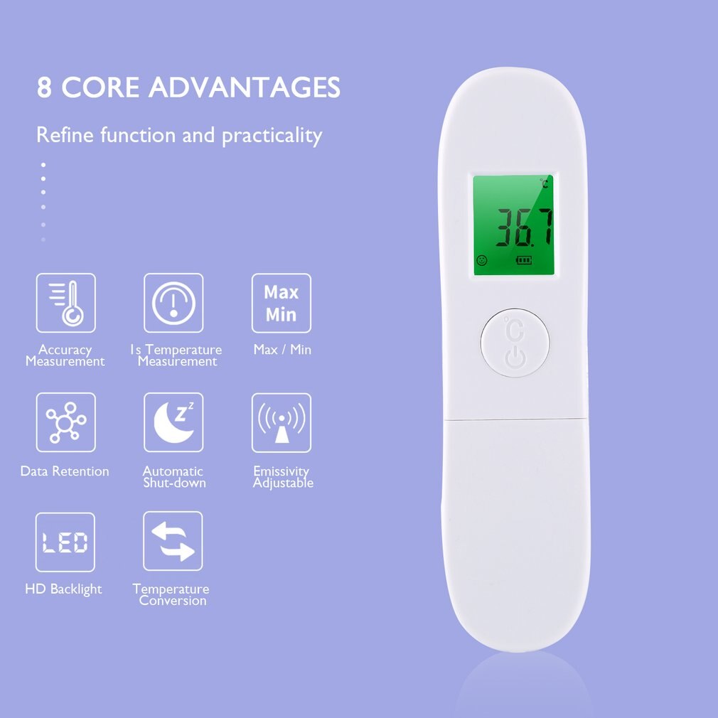 Outad 1 Set Digitale Infrarood Thermometer Lichaamstemperatuur Voor Volwassen Kids Voorhoofd Non-contact Voorhoofd Thermometer Lichaam