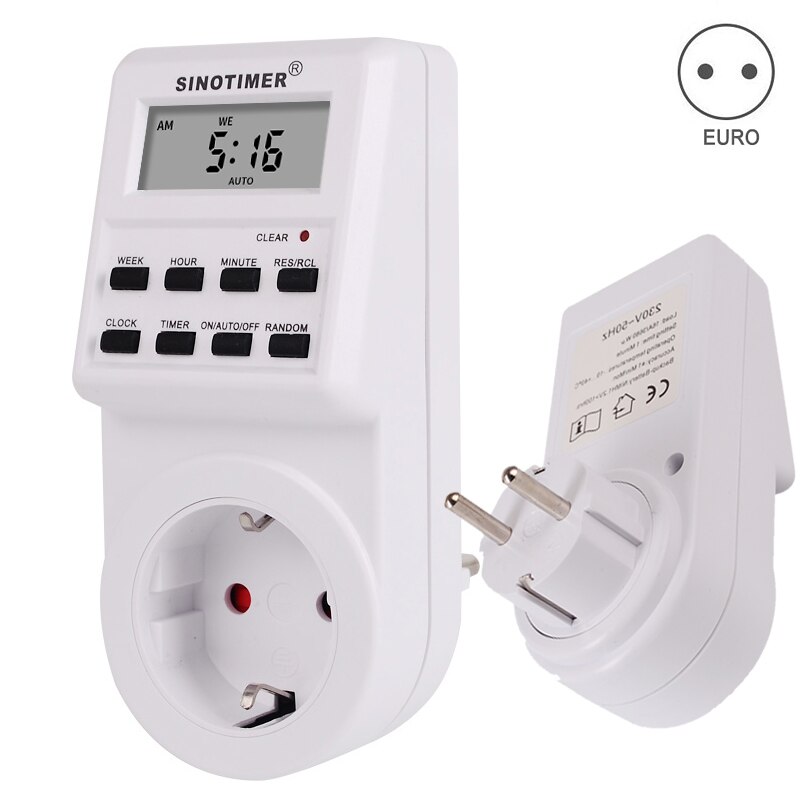 TM516 Digital Timer Plug Weekly Programmable Electrical Wall Plug-in Power Socket Timer Switch Outlet Time Clock 220V 110V EU: EU Plug