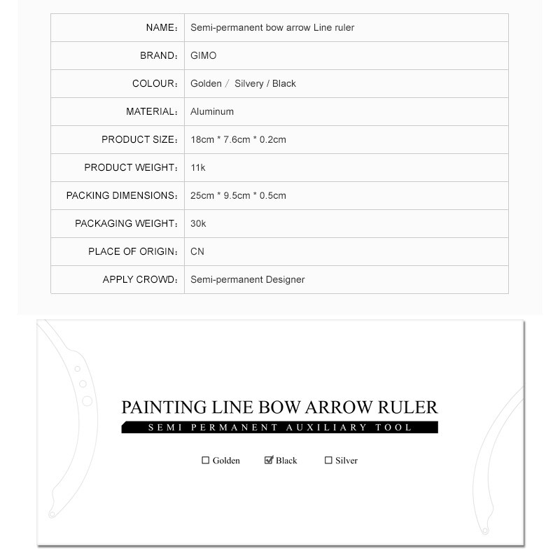 Microblading Mapping Make Up Measuring Tool Eyebrow Positioning Thread Dyeing Liners Semi-Permannet Line Ruler