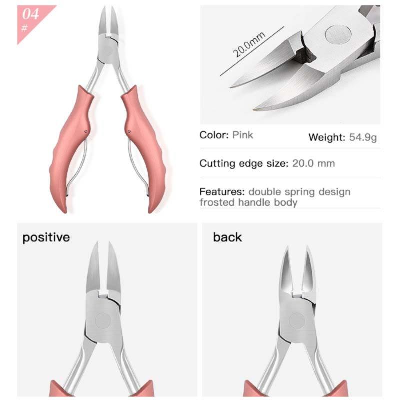 Nail Groove Forceps Special Oblique Mouth Olecranon Inlaid Pedicure Artifact Heavy Duty Precision Nail Clippers Scissors Tool: 04