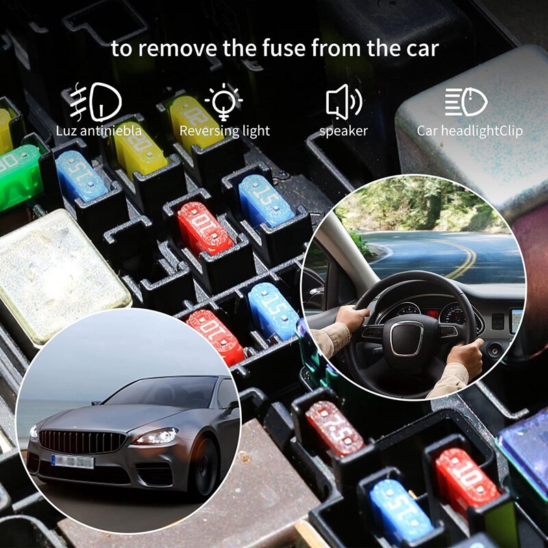 300Pcs Car Mini Fuse Kit 2A 3A 5A 7.5A 10A 15A 20A 25A 30A 35A 40A Fuse with Replacement Clip for Cars and Motorcycles