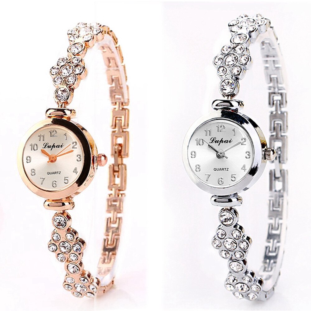 Dames Horloges Luxe Mode Quartz Vrouwen Horloge Bangle Horloge Met Volledige Crystal Diamond Sieraden Armband reloj mujer L58