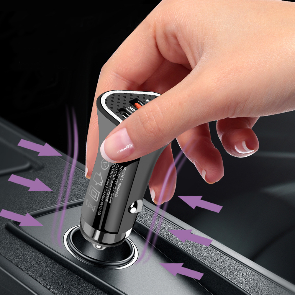 GYSO USB Car Charger Quick Charge 4.0 QC4.0 QC3.0 QC SCP PD Type C 18W Fast Car USB Charger For iPhone 13 SAMSUNG Mobile Phone