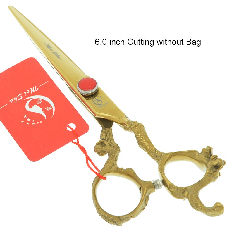 6.0" Dog Cutting Scissors Thinning Shears Dragon Handle Japanese Steel Dogs Grooming Scissors Barbers Tools A0096A: A0098A-03-60
