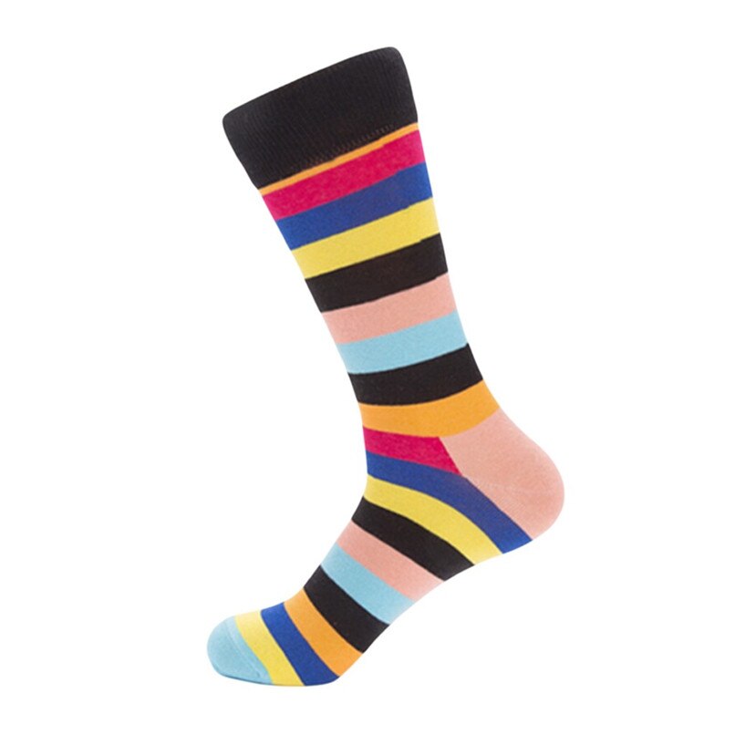 Hoge buis fietssokken dames sportsokken winter gestreept regenboog print zacht warm dik koud gebreide wollen sokken comfortabel  #2n