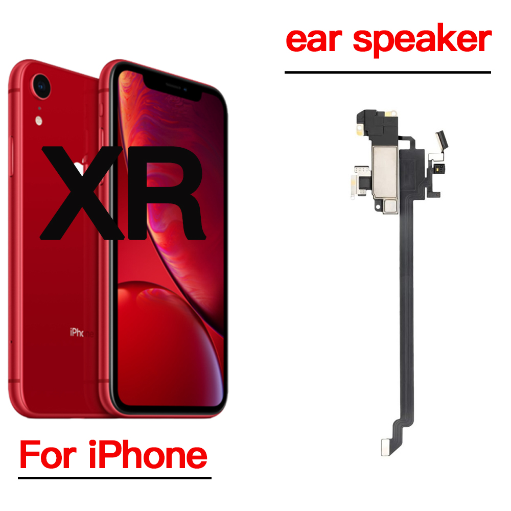 Högtalare med flexkabel för iphone x xr xs max, hörlurar med ljussensor och mikrofon: Blå