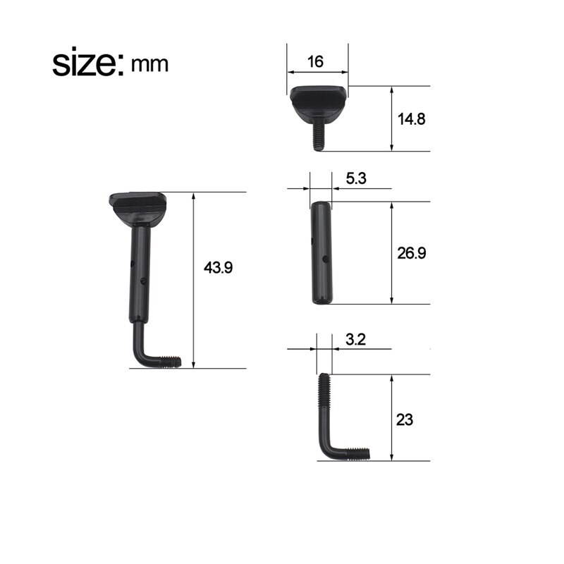 SEWS-1Pair de 4/4, 3/4 taille violon mentonnière repose-menton pince vis détachable