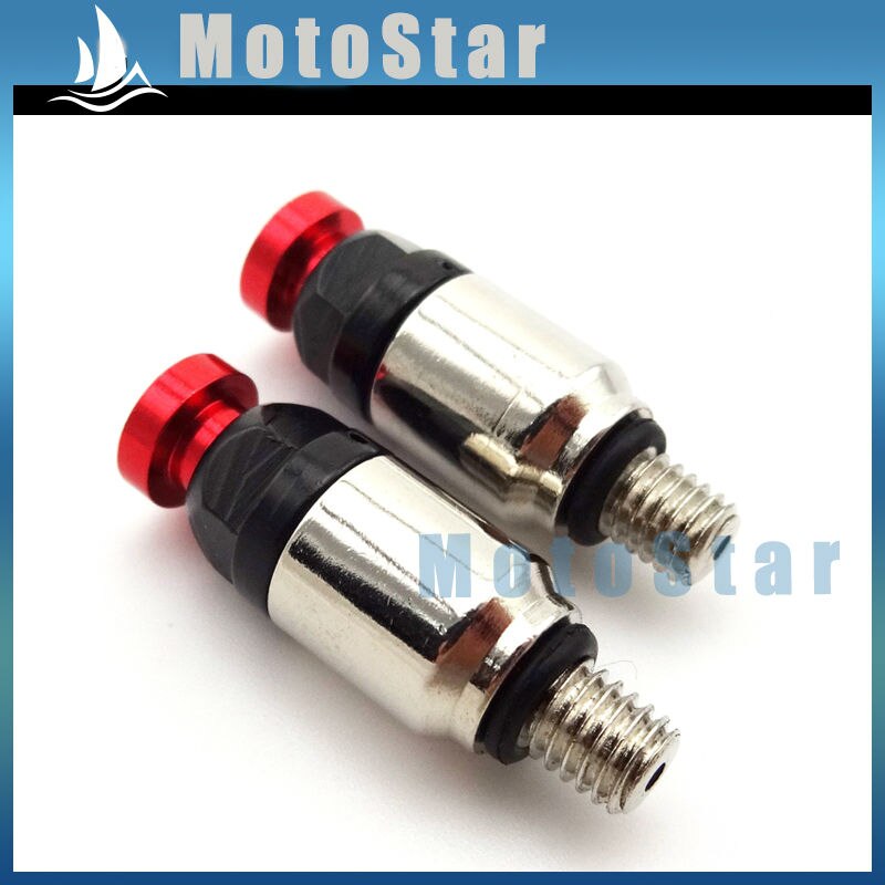 2x affjedret forgaffel rød 5 x 0.8mm udluftningsventiler til mini motocross motard pit dirt trail motorcykel motorcykel