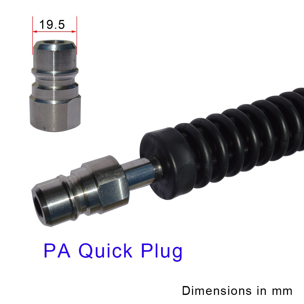 Arandela de alta presión, lanza de chorro moldeada, arandela de presión, lanza de pulverización, varita de limpieza de coche, punta de boquilla de pulverización de chorro de Metal moldeado: with PA Quick Plug