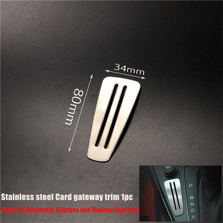 Car Accessories Gearbox Water Cup Holder Panel Trim Interior Decoration Frame sticker For Ford Focus 3 mk3: Steel Card gateway