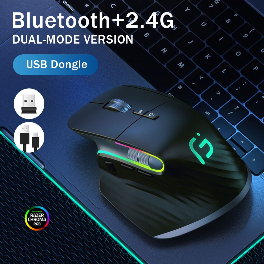 Bezprzewodowa mysz bezprzewodowa VicTsing 2.4G bezprzewodowa mysz ergonomiczna 4000 DPI dla tabletu Macbook Air Laptop Gaming Office