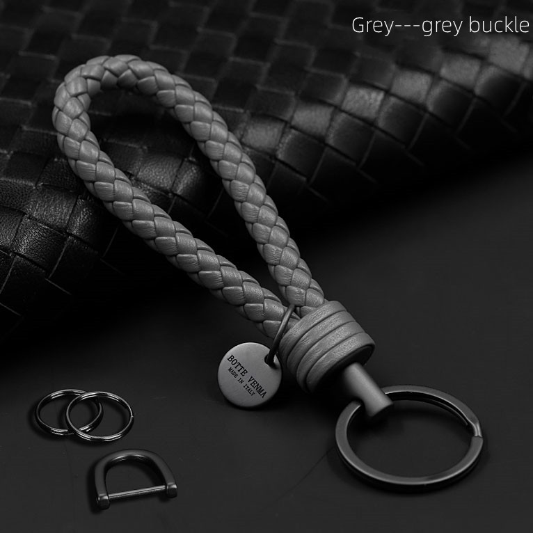 Bilvevd nøkkelring til menn og kvinner, eksklusivt skinnanheng til bilen, nøkkelring til bildeler og tilbehør: Grønn