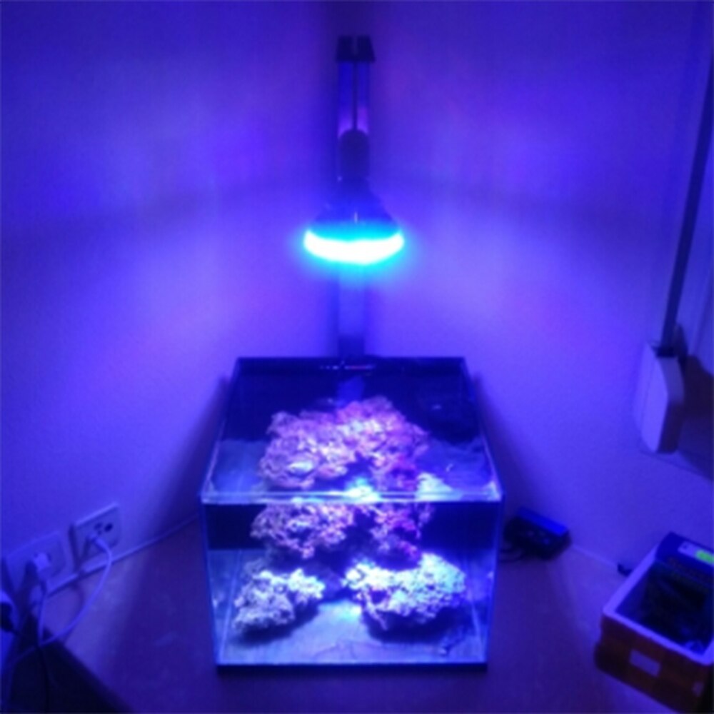 54W Full Spectrum LED Aquarium Light E27 PAR38 Plant Grow Bulb for Coral Reefs (bulb with holder)