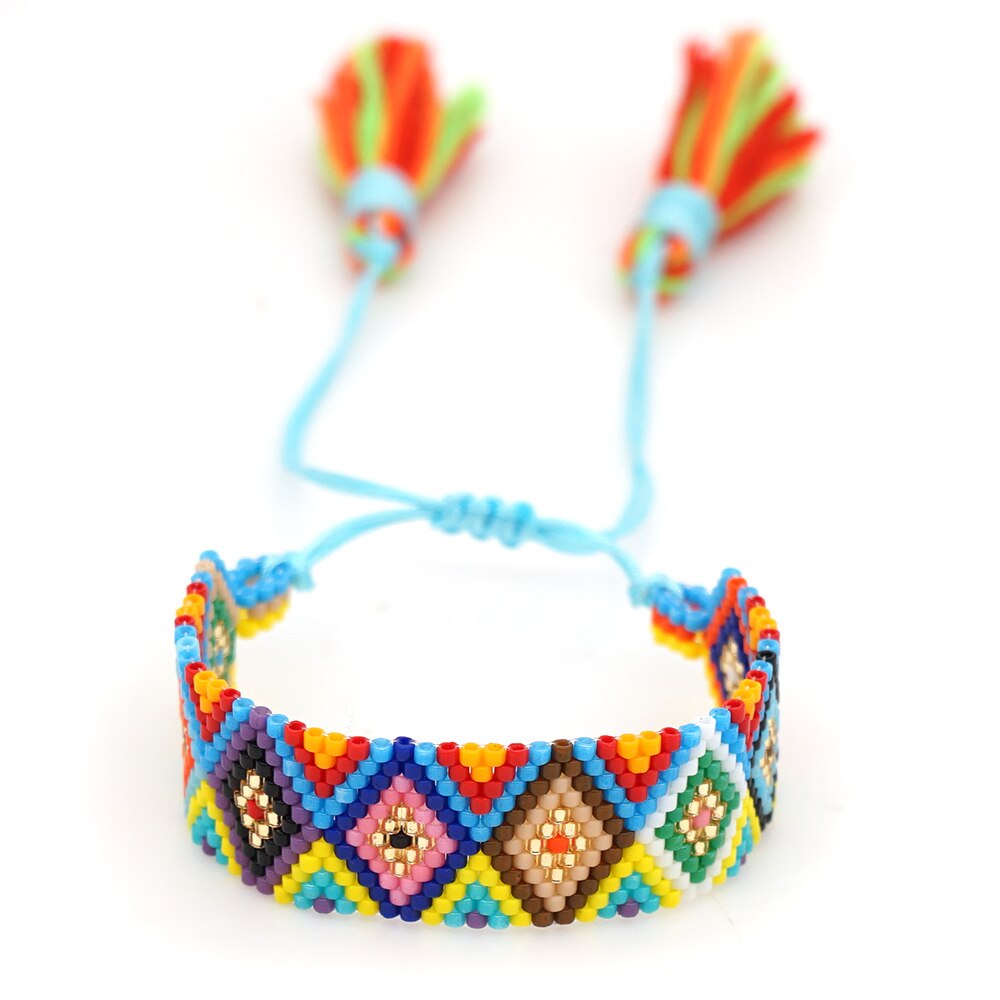 Evil Eye Rainbow MIYUKI Bracelets Women Boho Chic Jewelry Bileklik Friendship Pulseras Mujer Moda Handmade