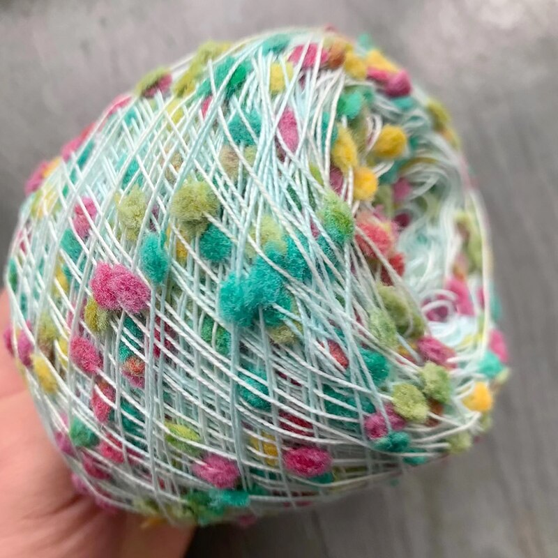 Fil de laine couleur bonbon arc-en-ciel, 50g/boule, ligne de fil de boule, tricoté à la main, poupée Crochet pull, matériau de fil de laine
