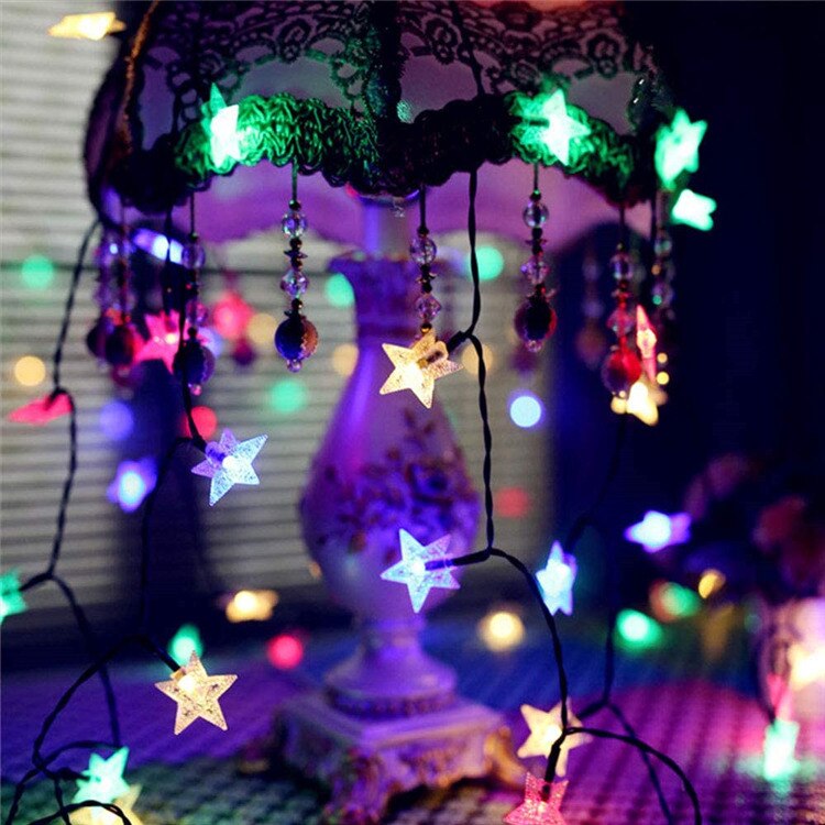 Solar Light Twinkle Star 50/100LED Solar String Lights Waterproof Solar Lamp Garden Tree Window Sun Light Summer Decoration: Color / 5M 20LEDs