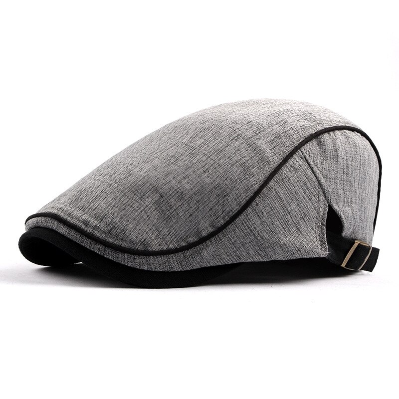 Men Berets Street Newsboy Hat Spring Autumn Winter Retro British Beret Hats Men Peaked Painter Caps Forward Gatsby Cabbie Hats: Style 01 Light grey