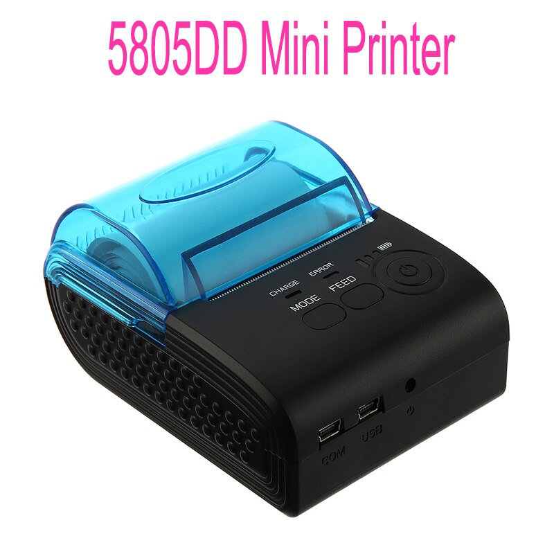 Trådløs bluetooth kvittering termisk printer bærbar personlig regning printer 2 tommer 58mm mini usb pos printer til restaurant: 5805dd printer / Eu-stik