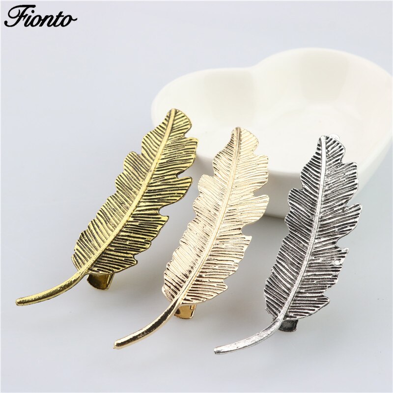 Fionto 1 stuks haarversieringen bladvorm dames haarspeldjes haarspeldjes veer haarstyling accessoires gereedschap  ce0515/5