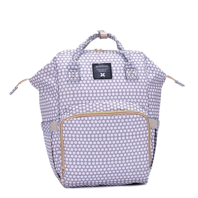 Baby Diaper Bag Mummy Wet Bag Backpack Large Capacity Black Purple Nappy Changing Bags Waterproof Stroller Bag For Baby Care: Q